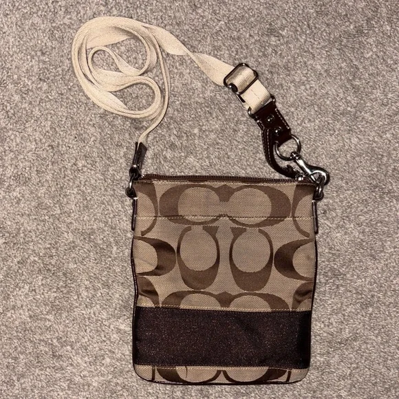 Coach Brown and Cream Crossbody Bag - Picture 11 of 11